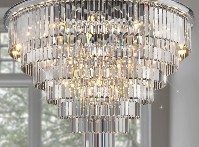 Luxury Crystal Chrome Chandelier